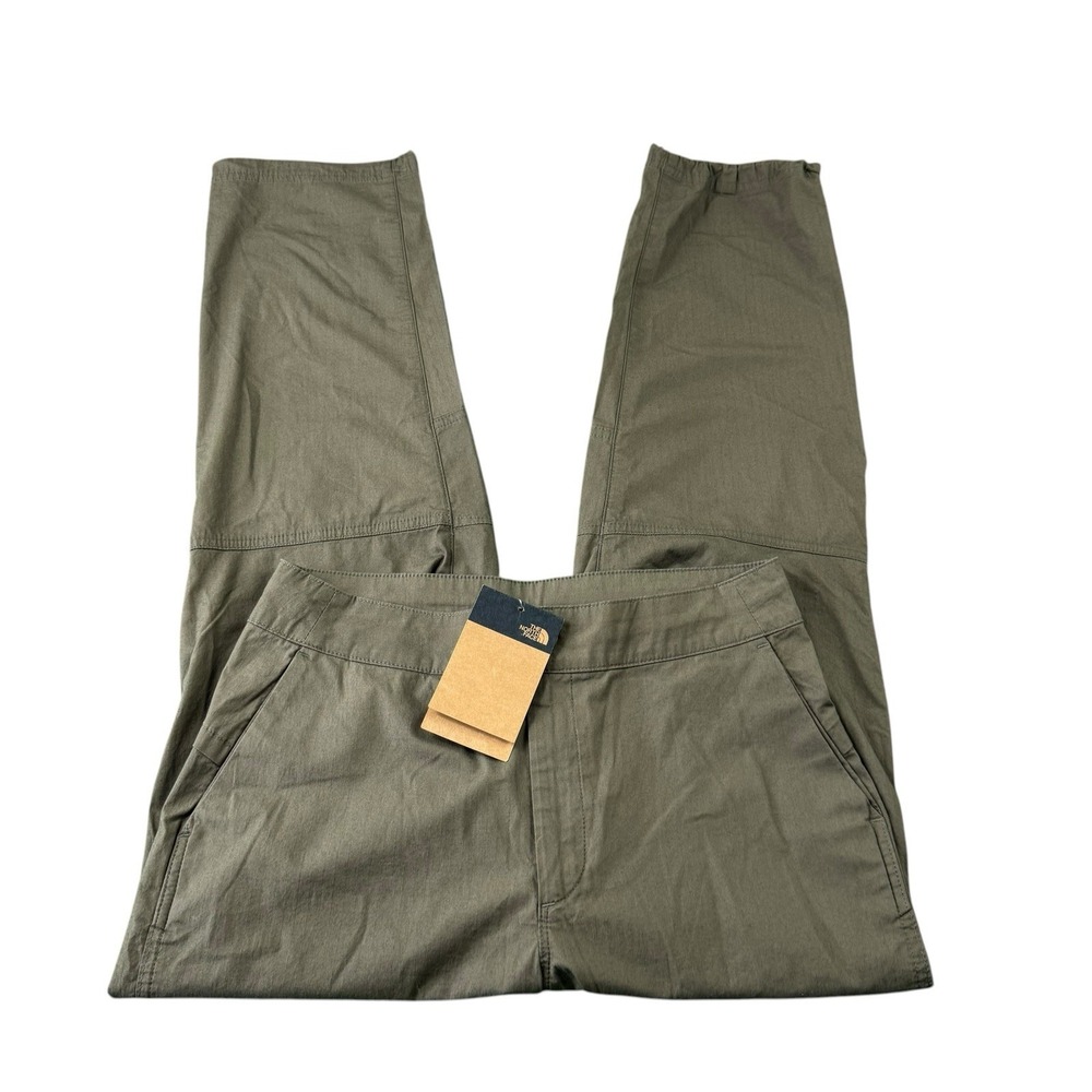 The North Face Routeset Pant Women 8 Brown Green Ripstop Chino NF0A822G21L NWT